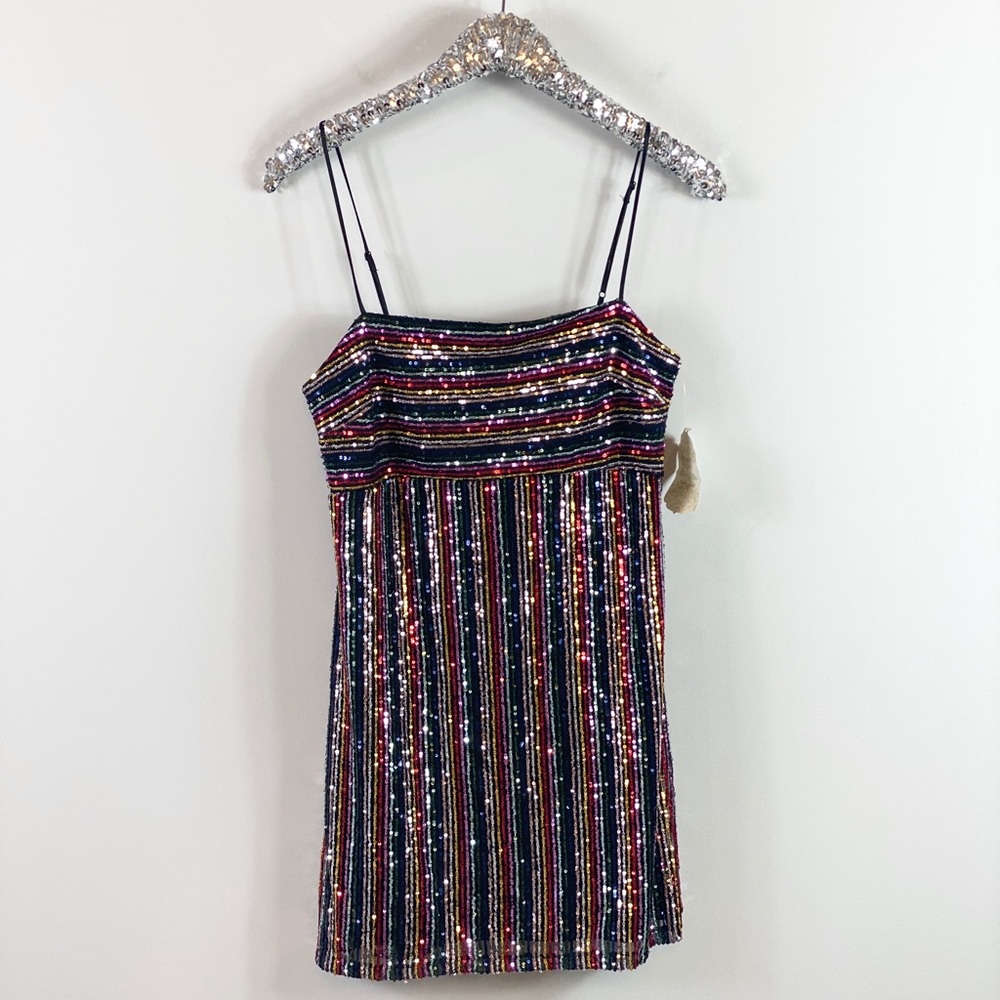 NWT Altar’d State Multi Color Sequin Dress Medium